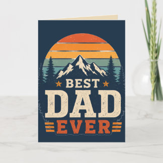 Happy Father’s Day Retro Mountain Greeting Card