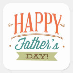 Happy Father’s Day Square Sticker at Zazzle