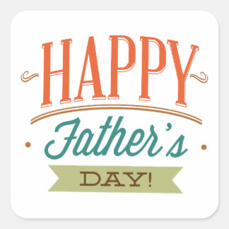 Happy Father’s Day Square Sticker