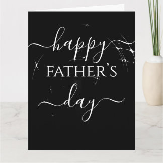 Happy Father’s Day Stars on Black Personalized Card