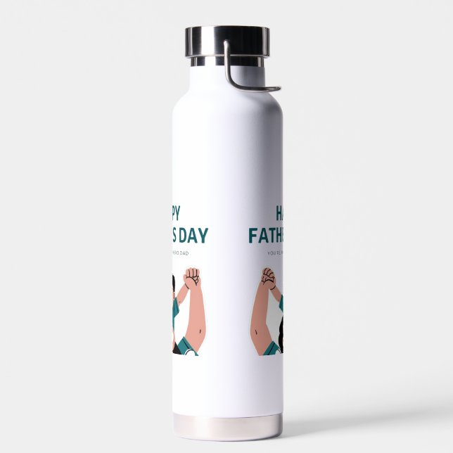 Happy Father’s Day – Superhero Dad Water Bottle (Left)