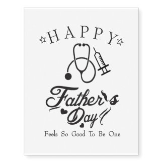 Happy Father s Day To A Nurse Dad Temporary Tattoos