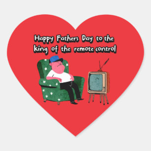 Happy Father’s Day to the king of the remote contr Heart Sticker