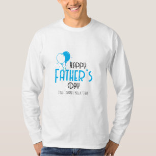 Happy Father’s Day with Blue Balloons & Names T-Shirt