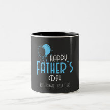 Happy Father’s Day with Blue Balloons & Names