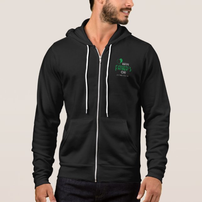 Happy Father’s Day with Green Balloons & Names Hoodie (Front)