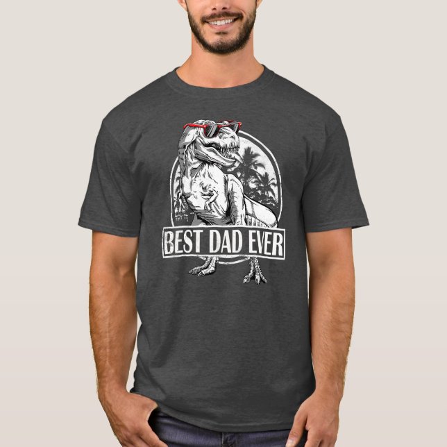 Happy FatheRex Day Dinosaur Father Dad Tee T Rex (Front)