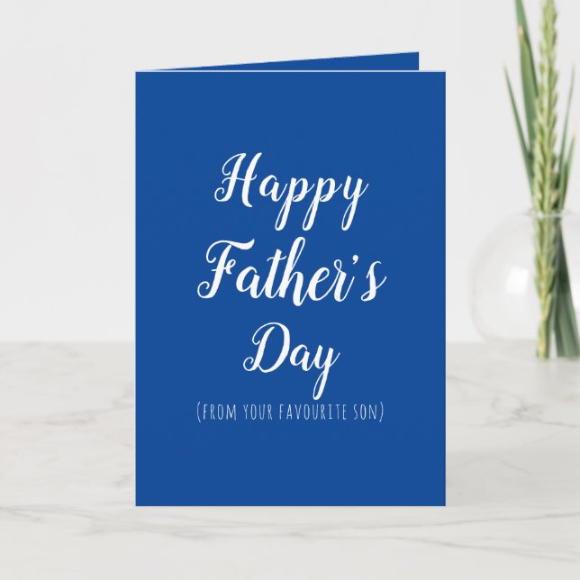 Happy Father's Dad funny favorite son Card (Front)