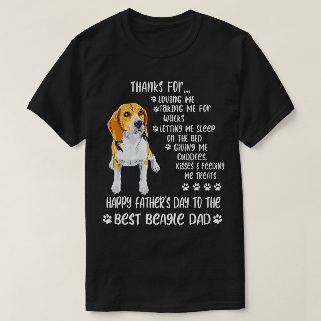 Happy Father's Day 2021 Beagle Dad dog Lover  T-Shirt (Design Front)