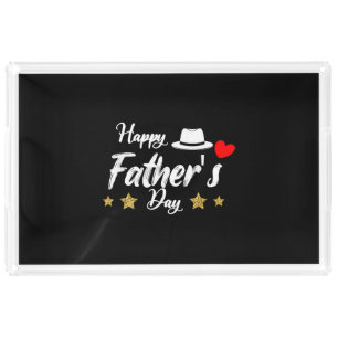Happy Father's Day 2025 Tshirt for Men Dad Grandpa Acrylic Tray