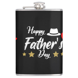 Happy Father's Day 2025 Tshirt for Men Dad Grandpa Flask