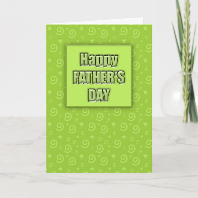 Happy Father's Day #2 (Lime) Card (Front)