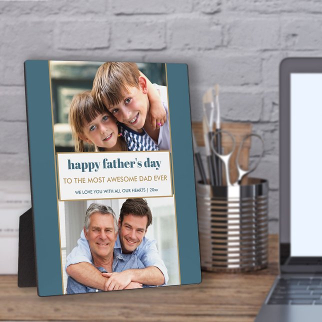 Happy Fathers Day 2 Photo Modern Plaque (Creator Uploaded)