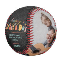 Happy Father's Day & 2 Photos Collage Personalized
