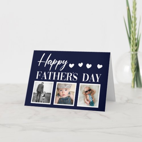 Happy Fathers Day 3 Photo Modern Fathers Day Car Card