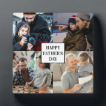 Happy Father's Day 4 Photo Collage personalized  P Plaque<br><div class="desc">This plaque has an easy collage template where you can upload your 4 favorite dad and children pictures. This will be the perfect fathers day gift or birthday gift to show your love for your daddy. happy fathers day text is also customizable to your wish. This can also be gifted...</div>