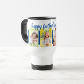 Happy Fathers Day 4 Photo Editable Year Travel Mug (Front Left)
