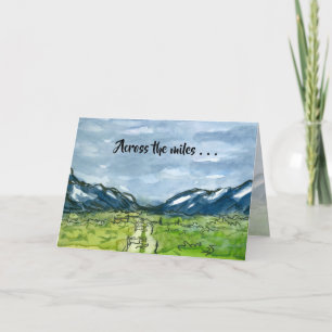 Happy Father's Day Across The Miles Mountains Holiday Card