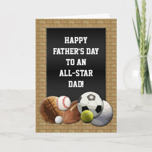 Happy Father's Day All-Star Dad Sports Card