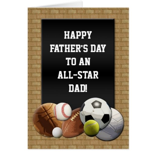 Happy Father's Day All-Star Dad Sports Card | Zazzle