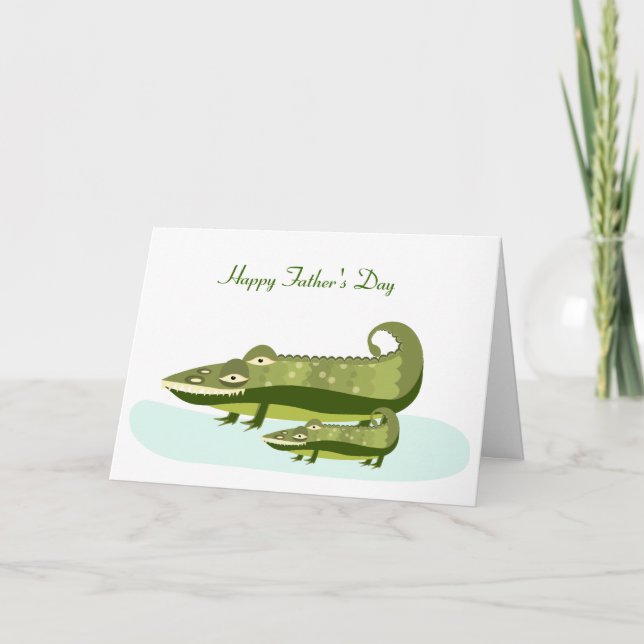 Happy Father's Day Alligator Card (Front)
