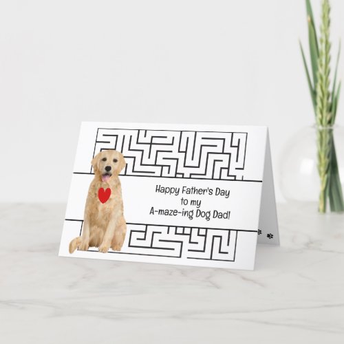 Happy Fathers Day Amazing Dog Dad Custom Text Holiday Card