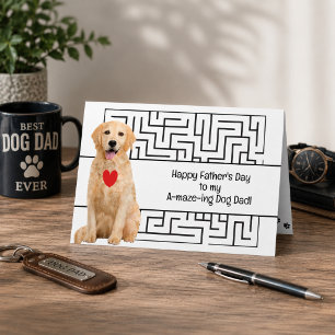 Happy Father's Day Amazing Dog Dad Custom Text Holiday Card
