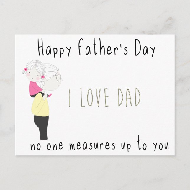 happy father's day around the world postcard  (Front)