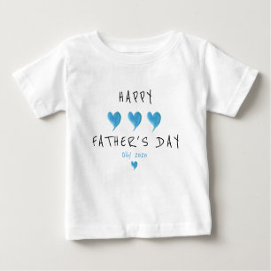 Happy Father's Day Baby Boy Hearts Baby T-Shirt