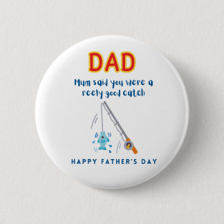 Happy Father's Day Badge Button