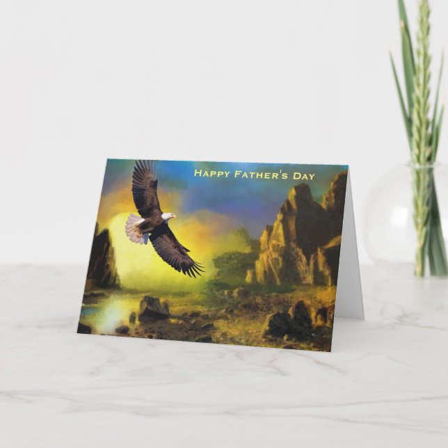 Happy Father's Day Bald Eagle Card (Front)