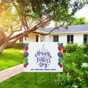 Happy Father's Day Balloon Yard Sign