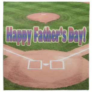 Happy Fathers Day Baseball Cloth Napkin