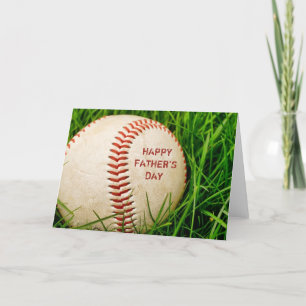 Happy Father's Day Baseball Greeting Card