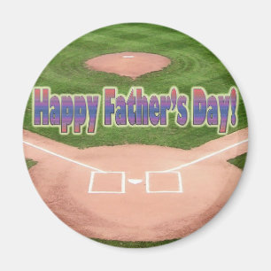 Happy Fathers Day Baseball Magnet