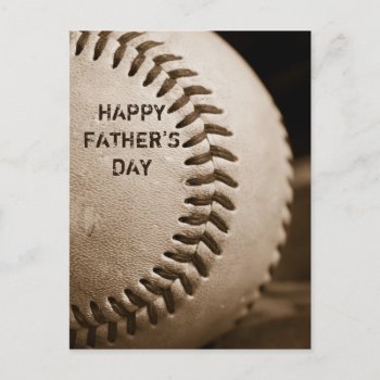 Happy Father's Day Baseball Postcard by Meg_Stewart at Zazzle