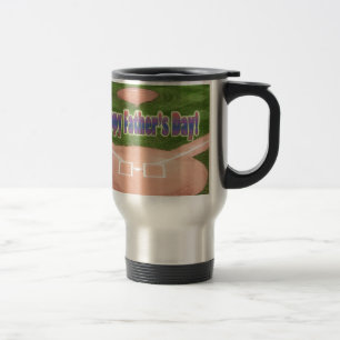 Happy Fathers Day Baseball Travel Mug