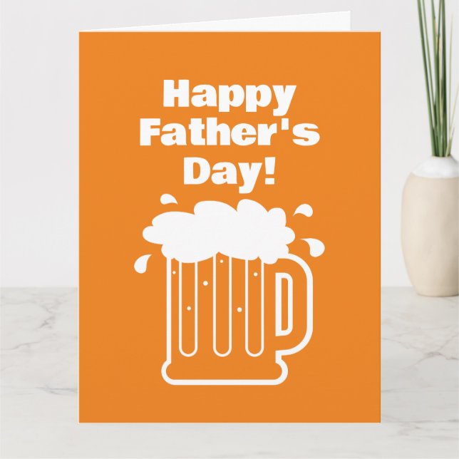 Happy Father's Day Beer Stein Card for dad (Front)