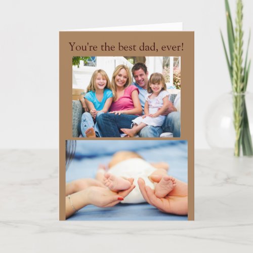 Happy Fathers Day Best Dad CustomPhoto Card