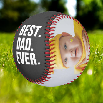 Happy Fathers Day Best Dad Ever Personalized Baseball by Ricaso_Occasions at Zazzle