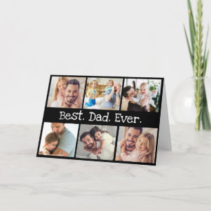 Happy Fathers Day Best Dad Ever Photo Collage Card