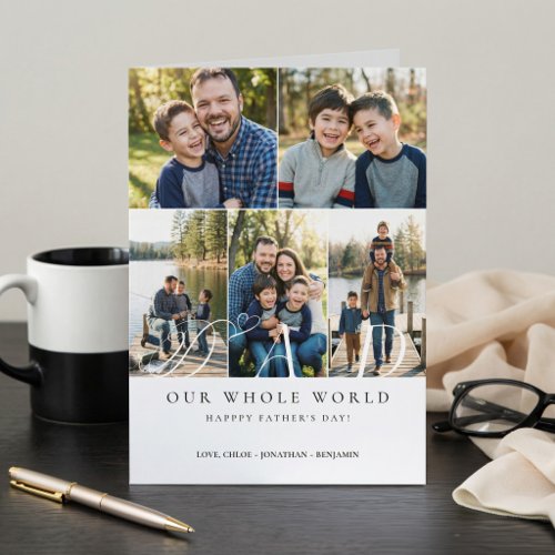 Happy Father's Day Best Dad Ever Photo Collage Card