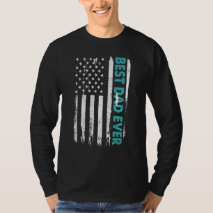 Happy Father's Day Best Dad Ever With Us American T-Shirt