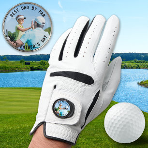 Happy Fathers Day Best Dad Par Custom Photo Golfer Golf Glove