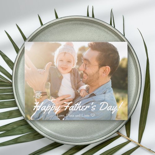 Happy Fathers Day Best Daddy Photo Greeting Postcard