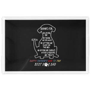 Happy Father's Day Best Dog Dad Acrylic Tray