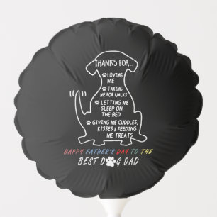 Happy Father's Day Best Dog Dad Balloon