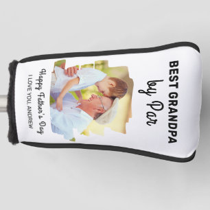 Happy Fathers Day Best Grandpa By Par Custom Photo Golf Head Cover