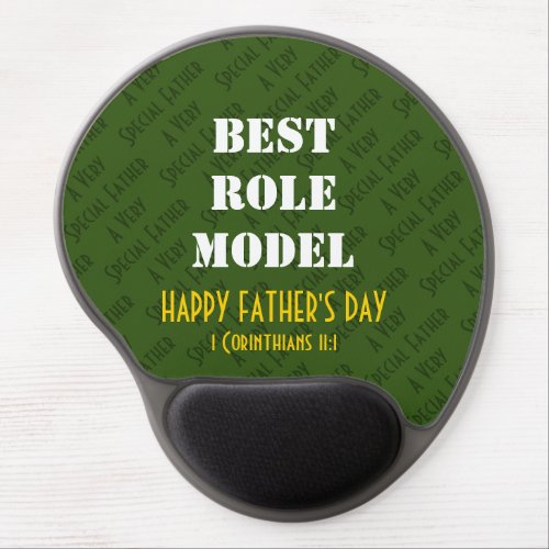 Happy Fathers Day BEST ROLE MODEL Personalized Gel Mouse Pad