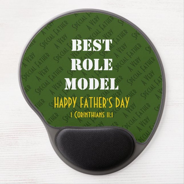 Happy Father's Day BEST ROLE MODEL Personalized Gel Mouse Pad (Front)